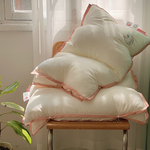 小井家山茶花二合一子母枕蚕丝纤维枕芯可调节高低枕头柔软成人枕