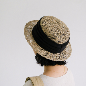 paleMoon | 日和 复古小草帽短檐平顶日系草编织带自然森系帽子