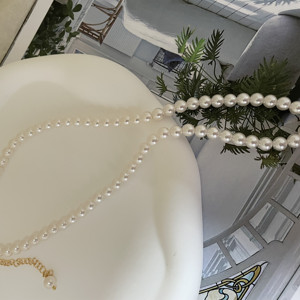 拾月集饰  施家品质 韩代同款  珍珠项链 法式复古 新款