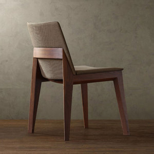 定制北欧实木餐椅真皮布艺现代简约休闲家用时尚组合靠背实木椅子
