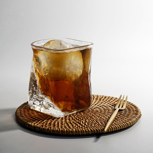 三汀 日本水晶玻璃杯日式荒木樱子洋酒杯水杯茶杯威士忌咖啡杯子