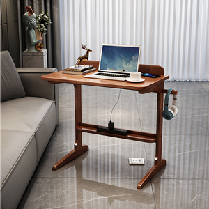 全实木床边桌可移动家用电脑桌床上沙发办公桌卧室学生简易小书桌