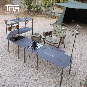 TNR户外IGT战术桌X战甲桌便携组合桌露营野炊烧烤铝合金折叠桌子