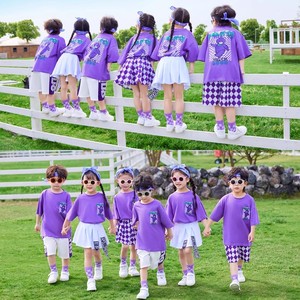 六一儿童节啦啦队合唱演出服小学生运动会表演服装校服班服园服夏