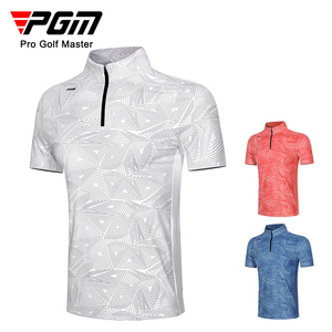 PGM 夏季 高尔夫服装男士短袖t恤运动面料男装上衣polo衫