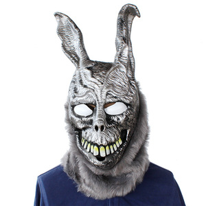万圣节恐怖聚舞会派对吓人道具 鬼兔弗兰克兔子乳胶面具Frank