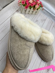 新款女士毛毡厚底纯色冷粘超暖保暖防滑大牌棉拖鞋