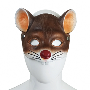 圣诞狂欢节化妆舞会立体小白鼠老鼠面具半脸动物面罩成人儿童