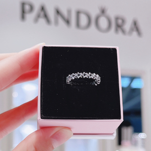 Pandora潘多拉正品925纯银不对称星星环戒指190029C00送女生礼物