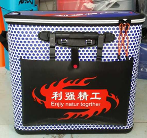 利强精工加厚EVA双层防水袋鱼护包 鱼护桶鱼箱活鱼桶钓鱼桶装鱼桶
