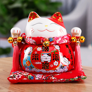 招财猫存钱罐 儿童储蓄罐韩国创意 陶瓷店铺开业可爱女孩生日礼物