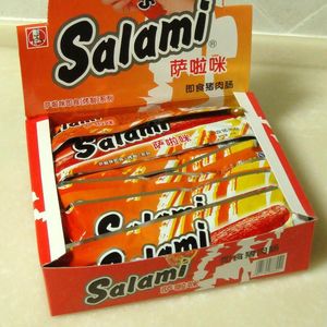 Salami萨啦咪即食猪肉肠 萨拉米原味烤制猪肉腊肠香肠25g*24包/盒