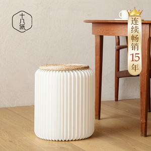 十八纸折叠凳圆凳创意时尚便携式小凳子北欧圣诞家用功能创意家具