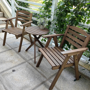简易实木餐桌小户型家用客厅阳台移动小茶几边几出租屋圆桌椅组合