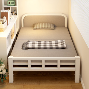 折叠床单人床家用简易成人午休小床加床出租屋双人1.2米硬板铁床