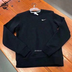 Nike 耐克 春秋男女情侣经典加绒休闲圆领套头卫衣黑色916609-010