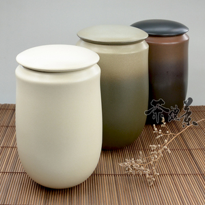 台湾陶作坊二两四两茶罐子正品陶瓷功夫茶具配件锡纸密封普洱色釉