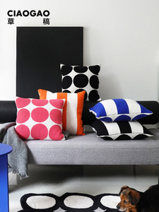 草稿CIAOGAO原创设计集合图案双面设计沙发纯棉针织抱枕套靠垫