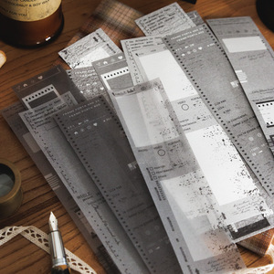可撕多材质长条便签 复古做旧质感硫酸纸特种纸手账装饰素材纸