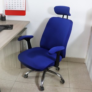 办公室会议室老板椅转椅升降椅椅套定制椅子套罩布艺短扶手5件套