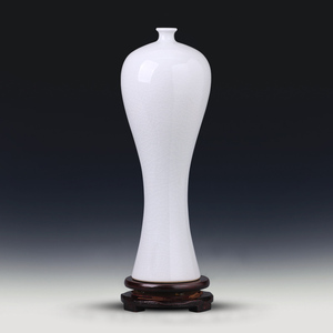 景德镇陶瓷器梅瓶白色花瓶仿古家居客厅插花电视柜酒柜装饰品摆件
