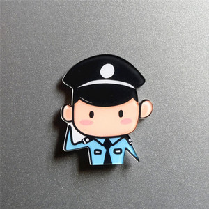 police公安姐姐女警察小物品冰箱贴卡通留言板贴装饰磁贴活动礼物