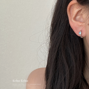 ECHOSTORE 薄荷方糖/925银耳扣小众设计感轻奢高级耳环耳饰