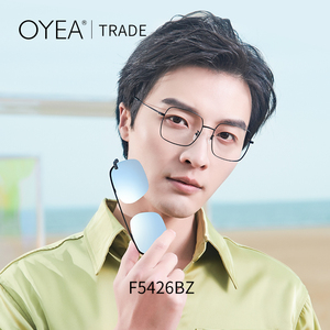 OYEA欧野套镜墨镜男磁吸偏光太阳镜女镜片纯钛眼镜架Trade F5426