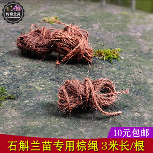 棕绳 石斛兰花专用棕绳子3米长/根2-3mm粗耐腐蚀捆绑固定园艺造景