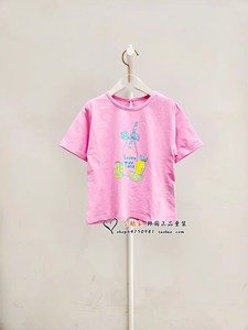 特Tiffany韩国童装代购2023年夏款女童圆领短袖T恤KKT030 110-165