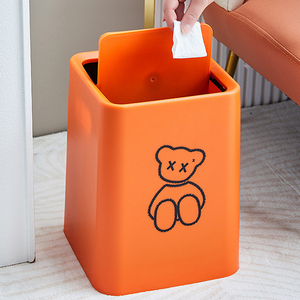 摇盖垃圾桶家用带盖大容量客厅厨房卧室创意厕所卫生间放纸篓筒