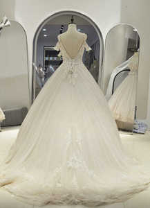 一字肩主婚纱新娘孕妇拖尾高级法式复古超好版型显瘦正版二手婚纱