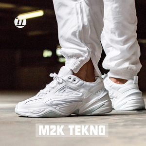 耐克NIKE m2k TEKNO 白橙纯白复古运动老爹鞋跑步鞋 AV4789-101