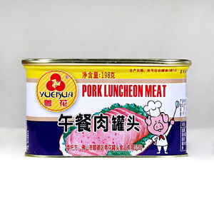 粤花牌午餐肉罐头198g*5罐速食早餐火锅猪肉罐头户外方便食品