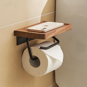 厕所浴室置物架免打孔卫生间纸巾盒挂壁式洗手间手纸架浴室卷纸架