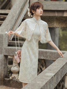 旧上海复古大小姐古法司藤小姐高级炸街同款旗袍高端优雅连衣裙