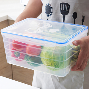 大容量卡扣密封盒食品级PP冰箱水果蔬菜食品可冷冻可微波炉保鲜盒