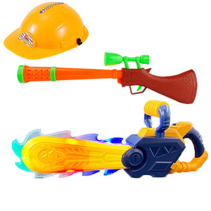 电锯玩具全套砍树工具锯子伐木装备儿童电动声光投影男孩枪