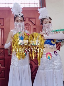 异域舞海市蜃音民族服装傣族舞蹈服装演出服装舞台手鼓肚皮舞