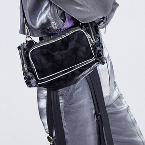 BABYGHOST配饰2020春季新款黑豹纹透明多功能背包时装周同款包包
