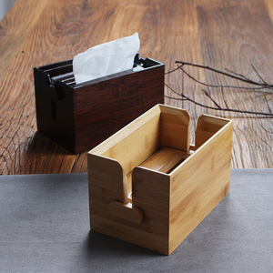 竹制茶室纸巾盒方形创意餐巾纸抽盒原竹家用客厅环保抽纸盒子简约
