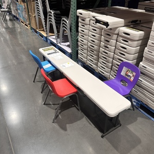 COSTCO来福学习凳儿童学生画画方桌便携折叠长凳多功能长条桌饭桌