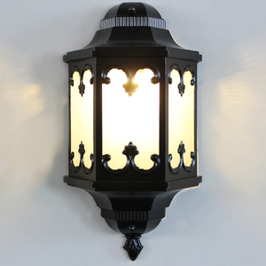 北欧复古创意LED半边壁灯户外防水过道阳台走廊灯装饰壁挂灯铝材