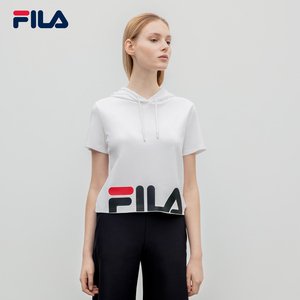 FILA 斐乐官方 女子短袖T恤 2019夏季新款针织印花显
