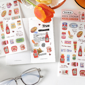 Infeel.me美食收藏家和纸贴纸创意草莓番茄酱手帐本素材装饰贴画
