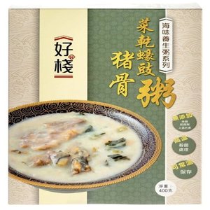香港 好栈 - 菜干蠔豉猪骨粥 (400克) 盒装 - 海味养生粥系列食材