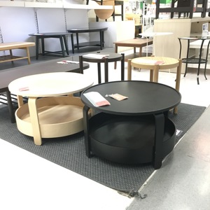 国内宜家伯格比茶几储物桌边桌实木边几简约圆形IKEA家具代购
