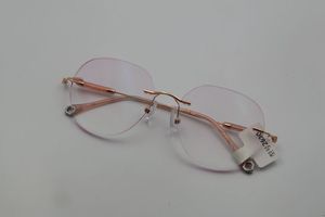 新款正品欧丽莎镶钻雕花钻石切边时尚大框定制眼镜型号2690