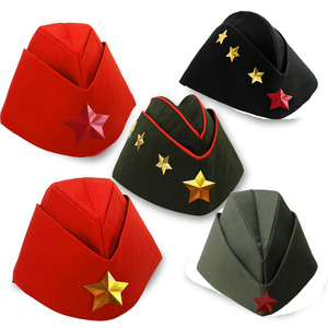 水兵舞帽子尖顶船形帽俄罗斯红色船型帽广场舞水兵舞演出帽子