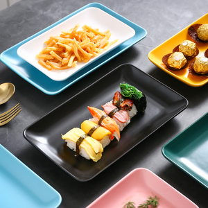 日式陶瓷寿司创意家用长方形长条盘点心盘西餐盘创意小吃寿司长盘